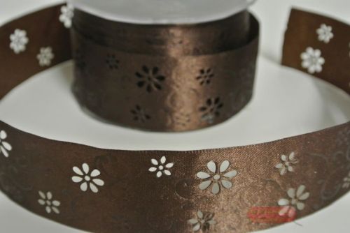 Bild von Band 20m/ 40mm, Open Flower, braun