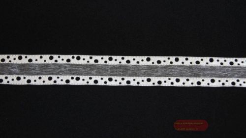 Bild von Band  20m/ 20mm, Organza m. Lochrand, weiss