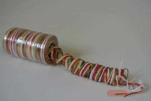 Bild von Band 4x 50m/ 1mm, Bastfiber matt, natur/bordeaux