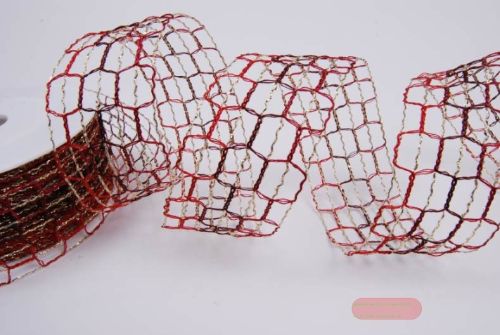 Bild von Band 15m/ 40mm, Netz, rot