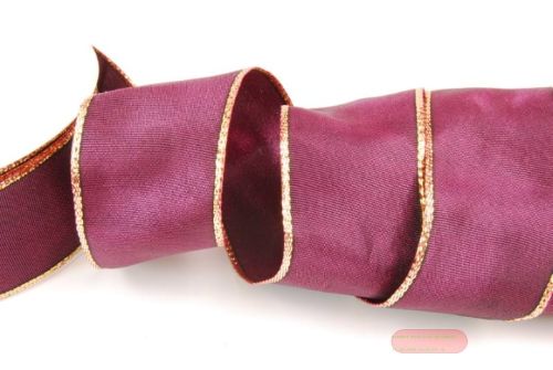 Bild von Band 25m/ 40mm, uni Gold-/Si-Kante,