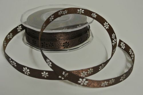 Bild von Band 20m/ 12mm, Open Flower, d'braun