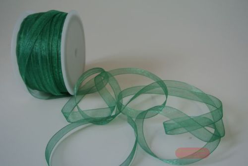 Bild von Band 50m/08mm, Organza, d'grün