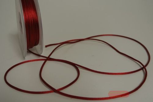 Bild von Band 25m/ 2mm, Seiden-Cord, bordeaux