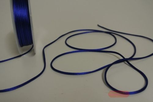 Bild von Band 25m/ 2mm, Seiden-Cord, d'blau