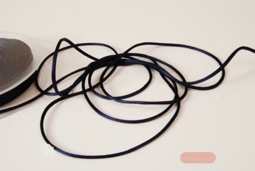 Bild von Band 25m/ 2mm, Seiden-Cord, schwarzblau