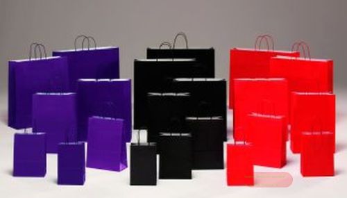 Bild von Tragtasche, 18+08 x 24cm - LU, rot