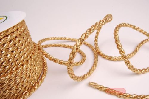 Bild von Band   25m/  8mm, Kordel, gold