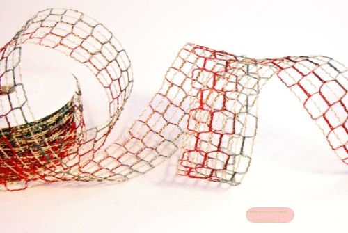 Bild von Band 15m/ 40mm, Netz, rot/grün