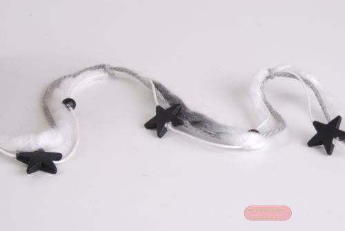 Bild von Band 10m/ 20mm, Sterne & Wolle, schwarz