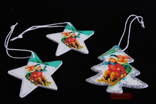 Bild von Anhänger, Stern/Tanne "Nostalgie" Kinder, silber