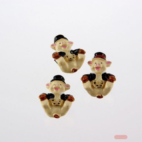 Bild von Zauber-Schweinchen, sitzend 20mm klebend, bunt