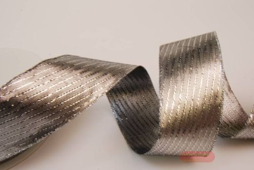 Bild von Band 20m/ 40mm, Lurex-Wellen, silber