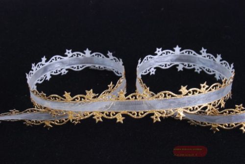 Bild von Band 20m/ 23mm, Sternenkante, ?/gold