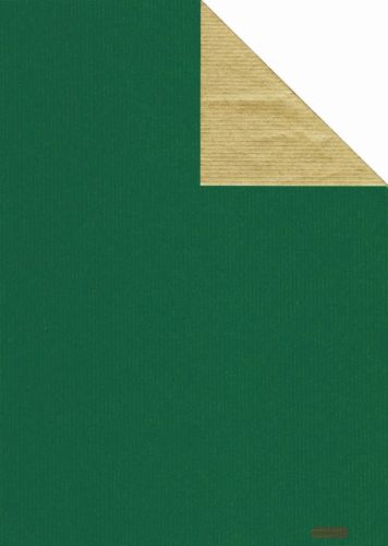 Bild von Bogen 70x 100cm, Uni Duo, grün/gold