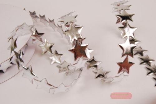 Bild von Band 10y/ 15mm, Lurex Pufin Star, silber