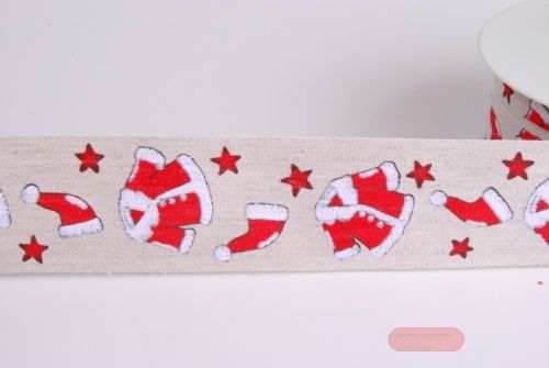 Bild von Band 20m/ 40mm, Santakleid auf Leinen, natur