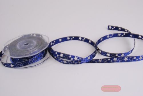 Bild von Band 20m/ 10mm, Stern gestanzt, d'blau