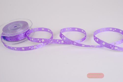 Bild von Band 20m/ 10mm, Stern gestanzt, lila