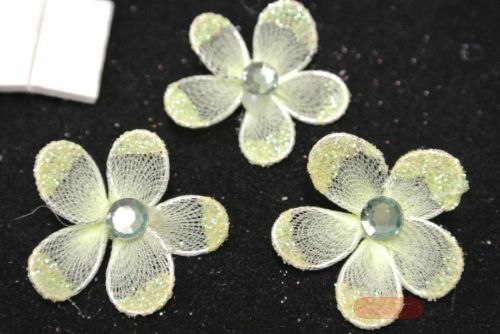 Bild von Deco, Blume 25mm - klebend, grün