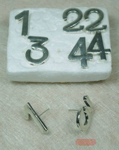 Bild von Zahlen 1-2-3-4, an Nadel 22mm - 4x 4 Stk, silber