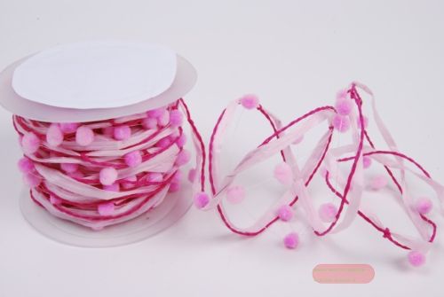 Bild von Girlande 10m/ 10mm, Pomponschnur, rosa