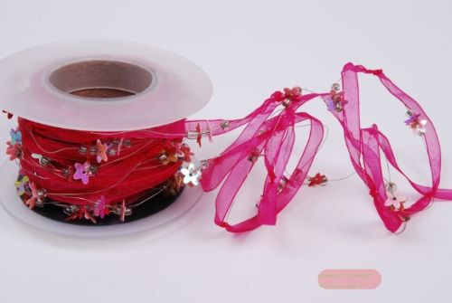 Bild von Girlande 10m/ 10mm, Flower, fuchsia