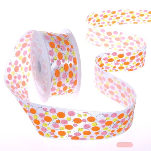 Bild von Band 20m/ 40mm, Bubbles, gelb/orange