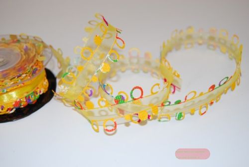 Bild von Garland 10m/ 32mm, Colorful Bubbles, gelb