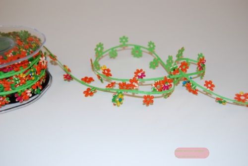 Bild von Garland 10m/ 32mm, Colorful Flower, orange