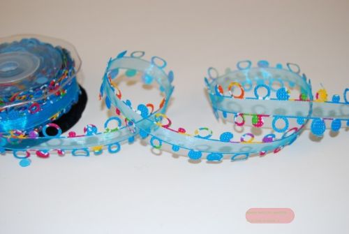 Bild von Garland 10m/ 32mm, Colorful Bubbles, blau