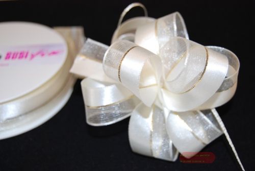 Bild von Susifix 25m/ 25mm, Band Tüll/Satin, creme