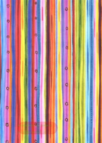 Bild von Rolle 200m x  70cm, Aschanti Streifen, bunt