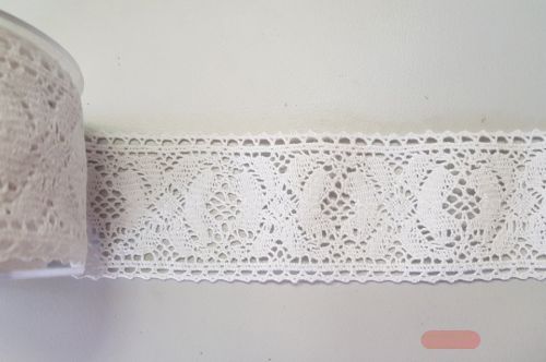 Bild von Band 10m/ 46mm, Häkel-Spitzenborte, weiss