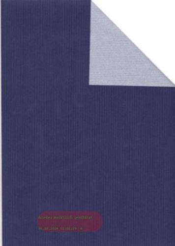 Bild von Rolle 200m x  50cm, Uni gerippt, blau/silber