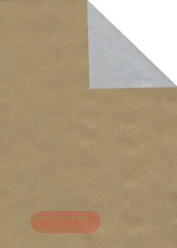 Bild von Rolle 200m x  50cm, Uni gerippt, gold/silber