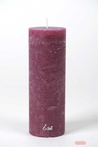 Bild von Rustic Zylinderkerze, 20cm x Ø70mm, grapejuice*