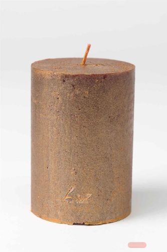 Bild von Metallic Zylinderkerze, 10cm x Ø70mm, gold/26