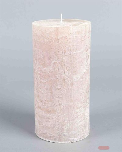 Bild von Metallic Zylinderkerze, 20cm x Ø100mm, pearl