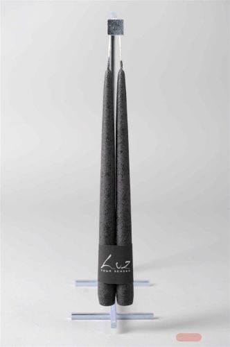 Bild von Rustic Tauchkerze, 30cm x 22mm - Paar, beluga