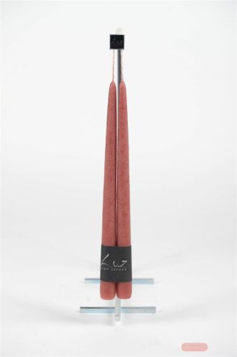 Bild von Rustic Tauchkerze, 30cm x 22mm - Paar, braun