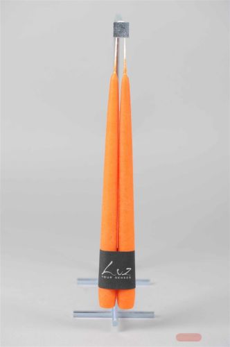 Bild von Rustic Tauchkerze, 30cm x 22mm - Paar, orange