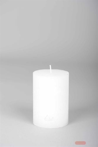 Bild von Rustic Zylinderkerze, 10cm x Ø70mm, weiss