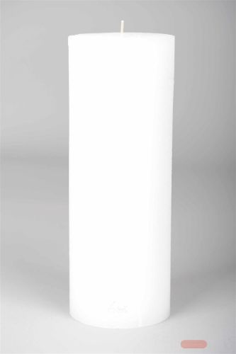 Bild von Rustic Zylinderkerze, 27cm x Ø100mm, weiss