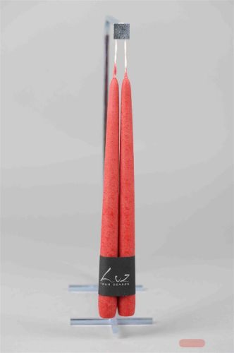 Bild von Velvet Tauchkerze, 40cm x 22mm - Paar, antikrot*