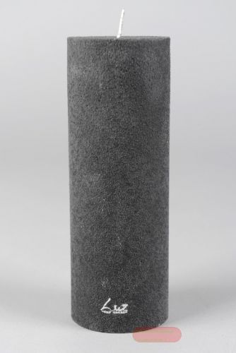 Bild von Velvet Zylinderkerze, 20cm x Ø70mm, beluga