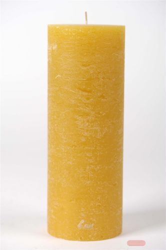 Bild von Rustic Zylinderkerze, 27cm x Ø100mm, ocker