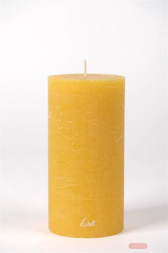 Bild von Rustic Zylinderkerze, 20cm x Ø100mm, ocker