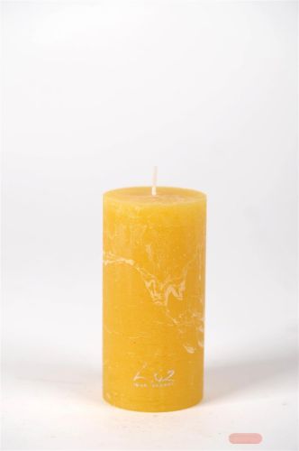 Bild von Rustic Zylinderkerze, 10cm x Ø50mm, ocker