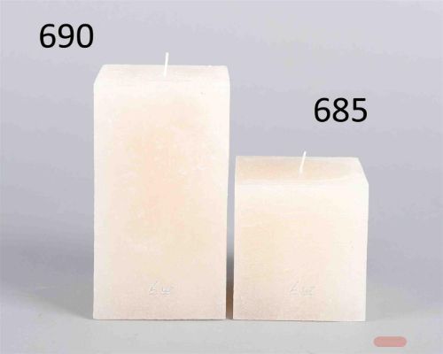 Bild von Rustic Kubuskerze, H5cm x  50x 50mm, asparagus*